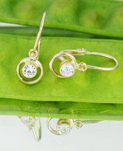 Arany bébi és gyermek fülbevaló j.f-ald-425 - 