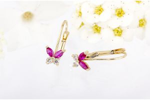 Arany bébi és gyermek fülbevaló x.-a140.4.10s-p - Arany gyerek fülbevaló