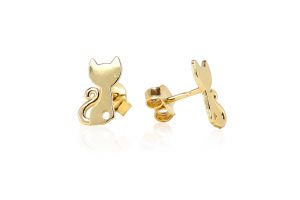 Arany fülbevaló stekkeres cica - 