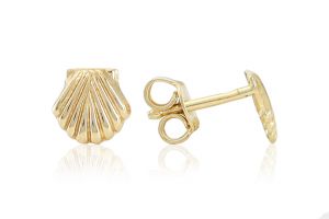 Arany fülbevaló stekkeres kagyló - Arany gyerek fülbevaló