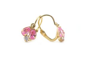 Arany bébi és gyermek fülbevaló méhecske 01 - Arany gyerek fülbevaló