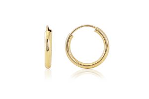 Arany karika fülbevaló vastag 13mm - Arany gyerek fülbevaló