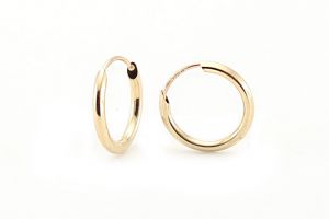Arany karika fülbevaló vékony 9mm - Arany gyerek fülbevaló