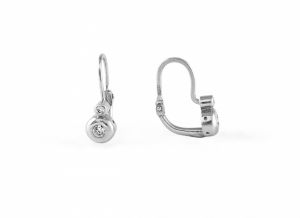 Arany bébi és gyermek fülbevaló dupla button 01 - Arany baba fülbevalók