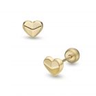 LISA arany baba és gyermek fülbevaló csavaros domború szívecske JTAG-0416-18