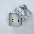 Arany gyermek fülbevaló elölkapcsos cica