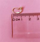 Arany baba fülbevaló fehér egy köves