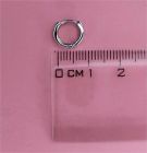 Fehérarany baba fülbevaló fehér köves 6mm 